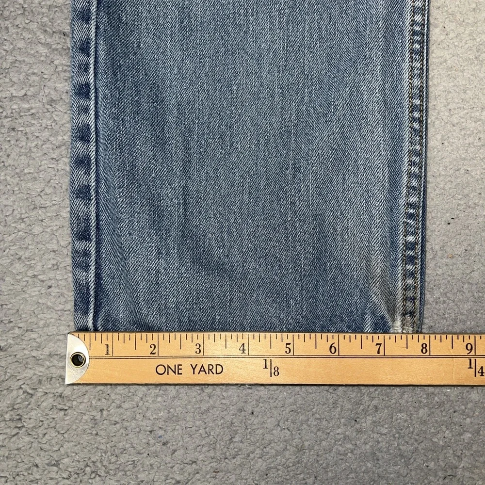 VTG Levi's 505 Batwing Jeans Men 34x34(30x31.5) Blue Denim Distress Straight Y2K
